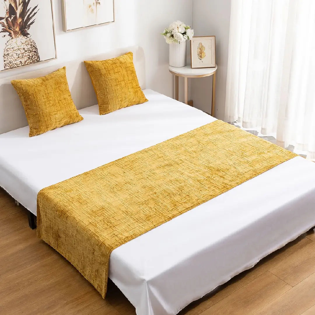 Piecera Chenille Cruz + 2 Fundas