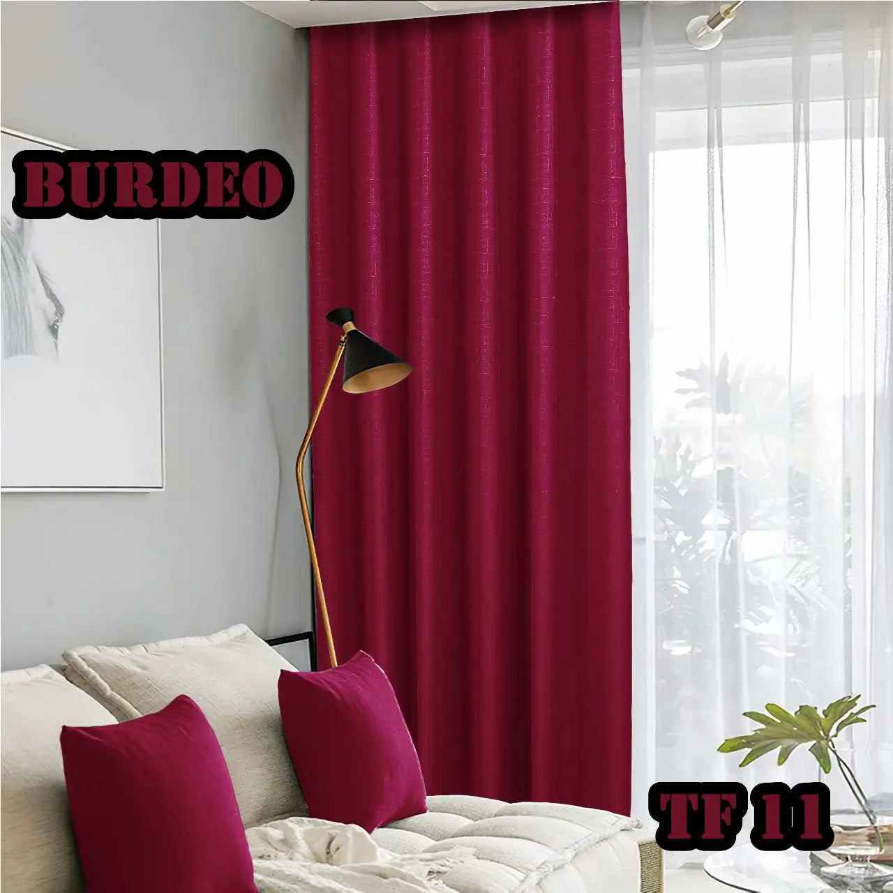 Cortinas 100% Blackout Burdeo