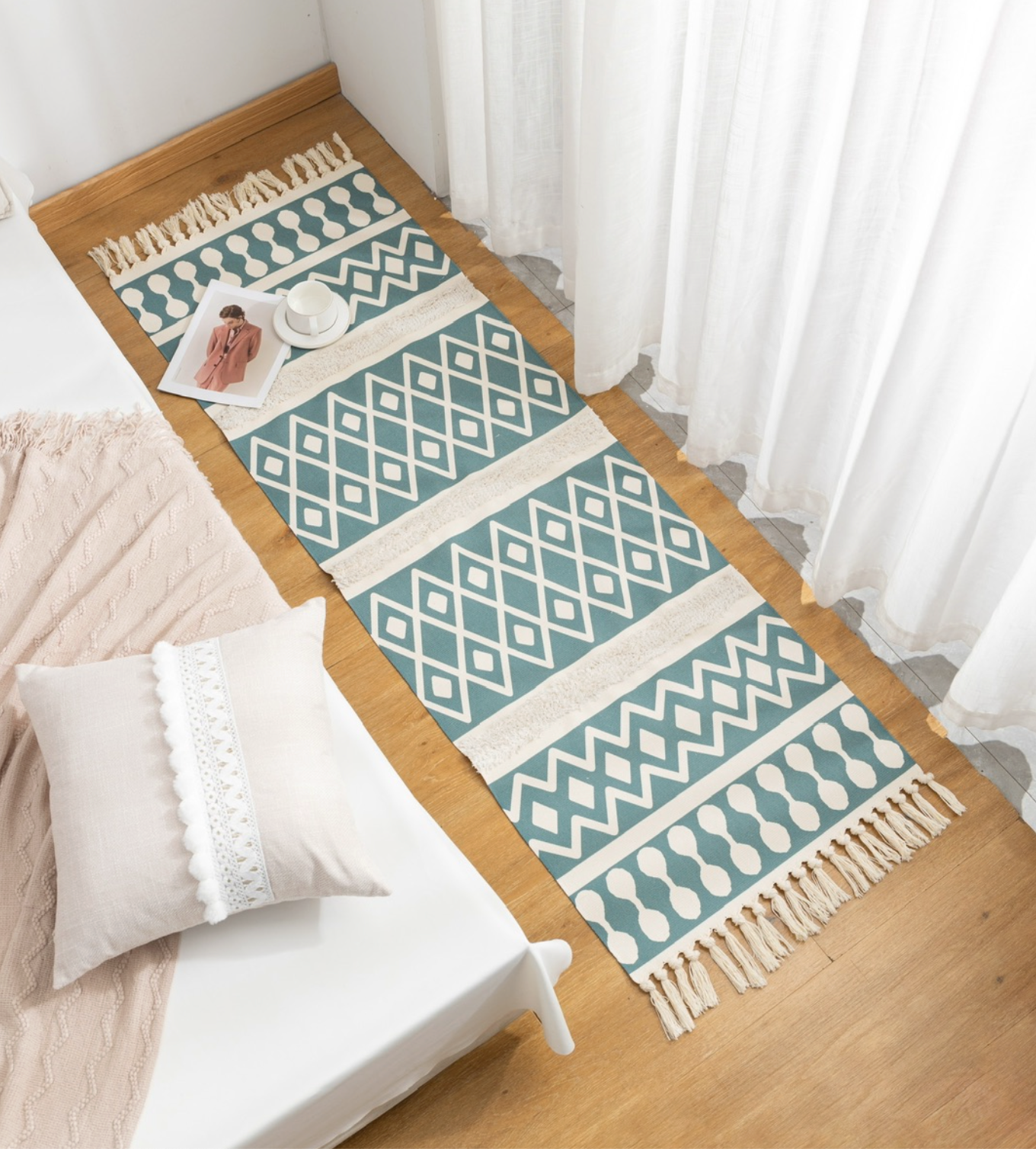 Bajadas de cama Estilo Boho 60x180 cms