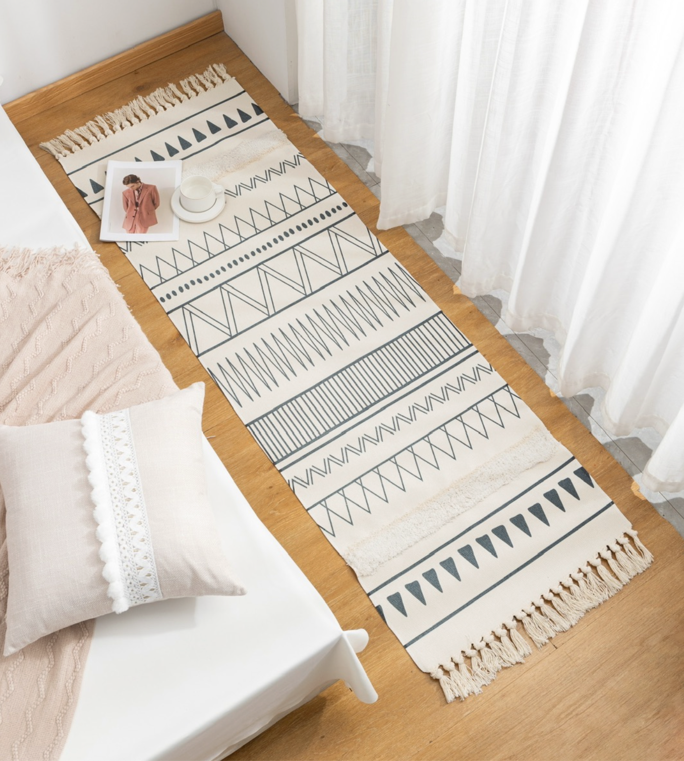 Bajadas de cama Estilo Boho 60x180 cms