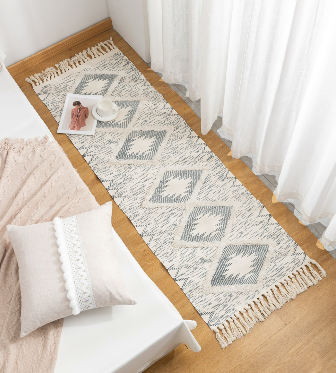 Bajadas de cama Estilo Boho 60x180 cms