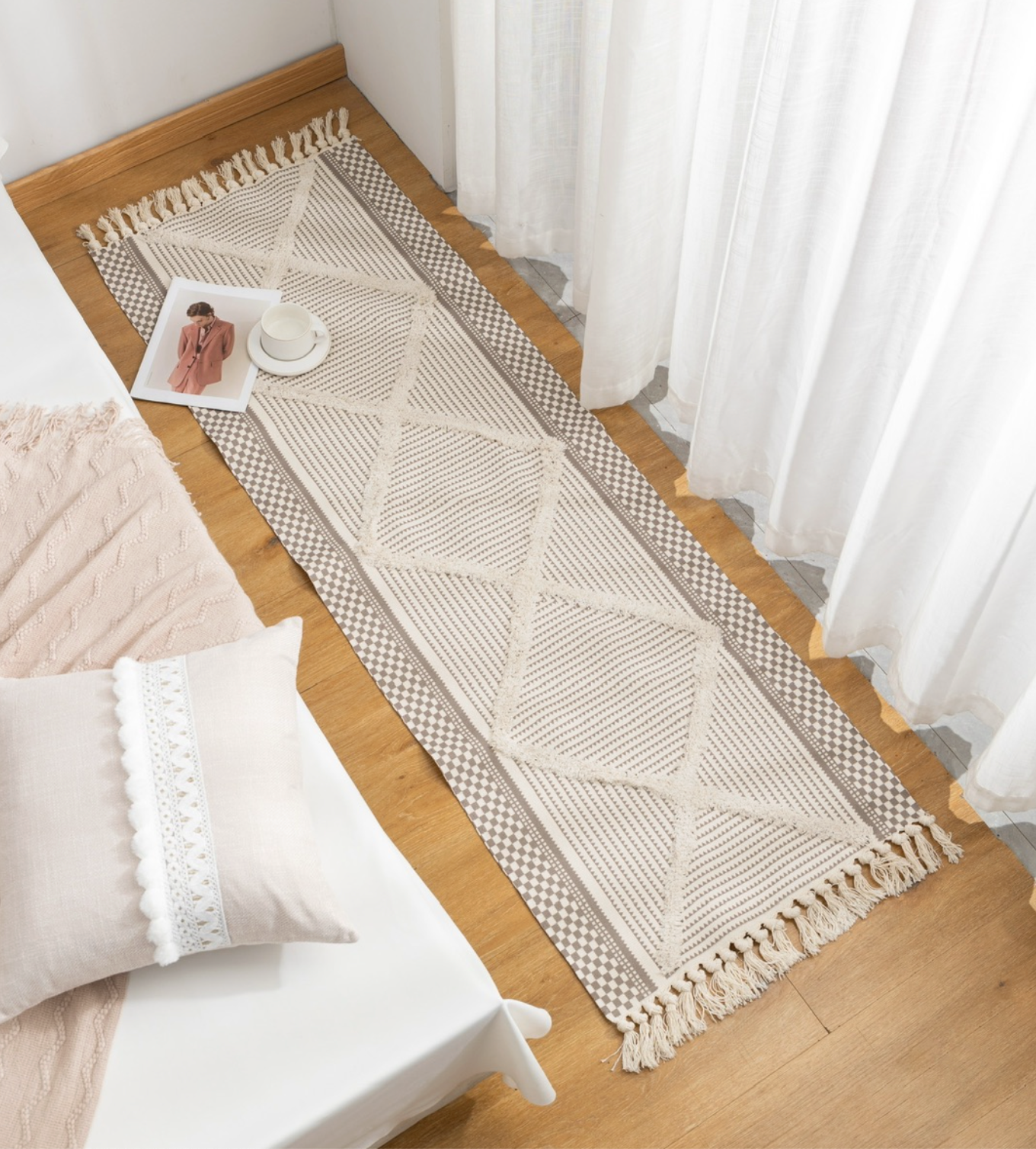 Bajadas de cama Estilo Boho 60x180 cms
