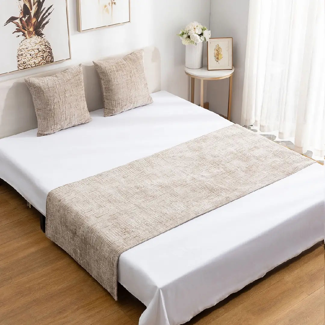 Piecera Chenille Cruz + 2 Fundas