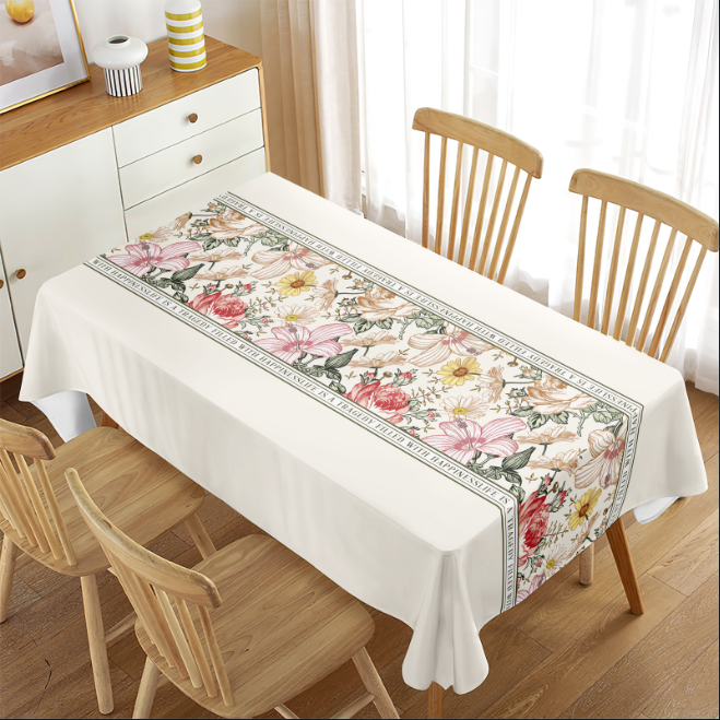 Mantel Impermeable Franja Flores