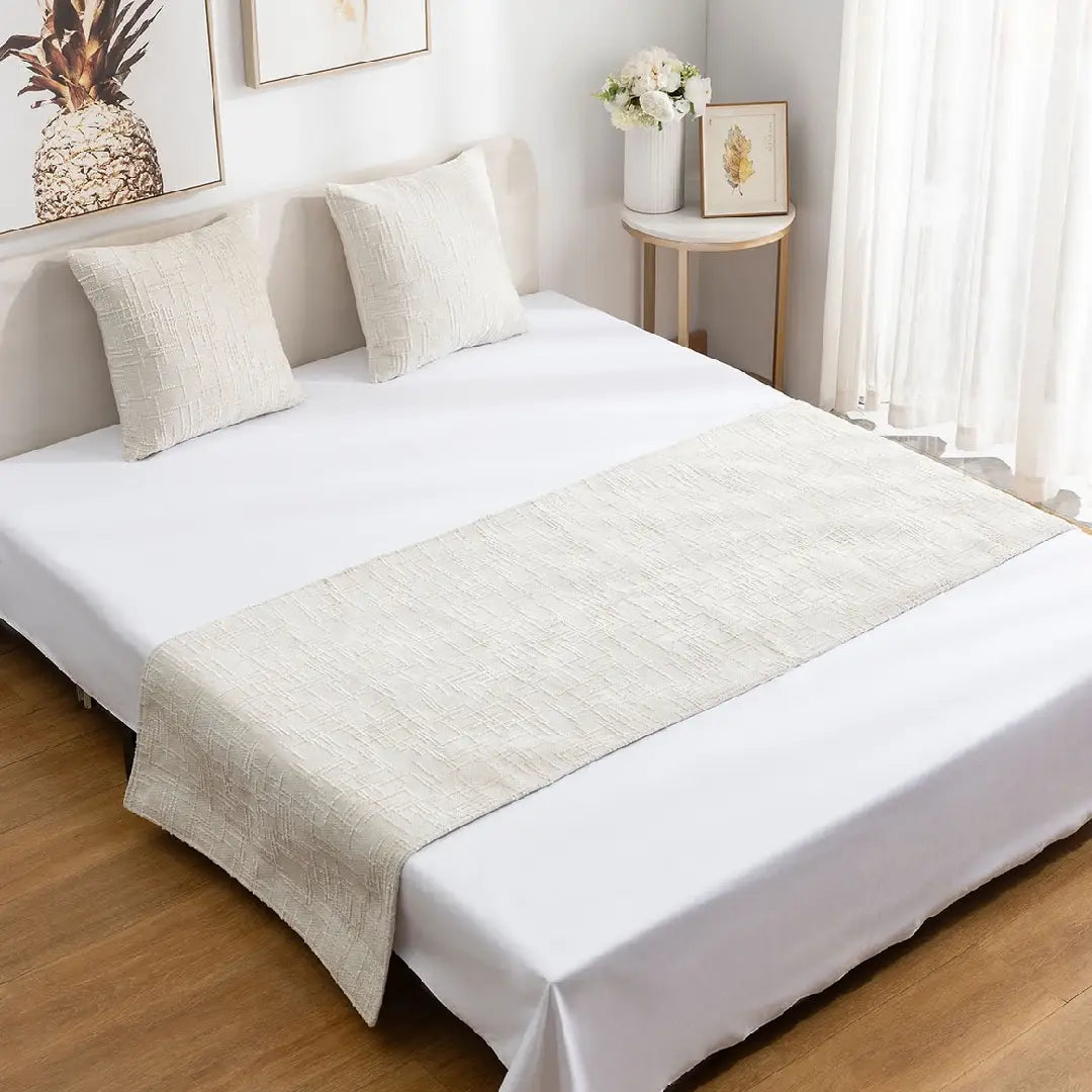 Piecera Chenille Cruz + 2 Fundas