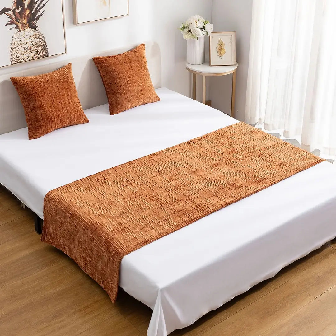 Piecera Chenille Cruz + 2 Fundas