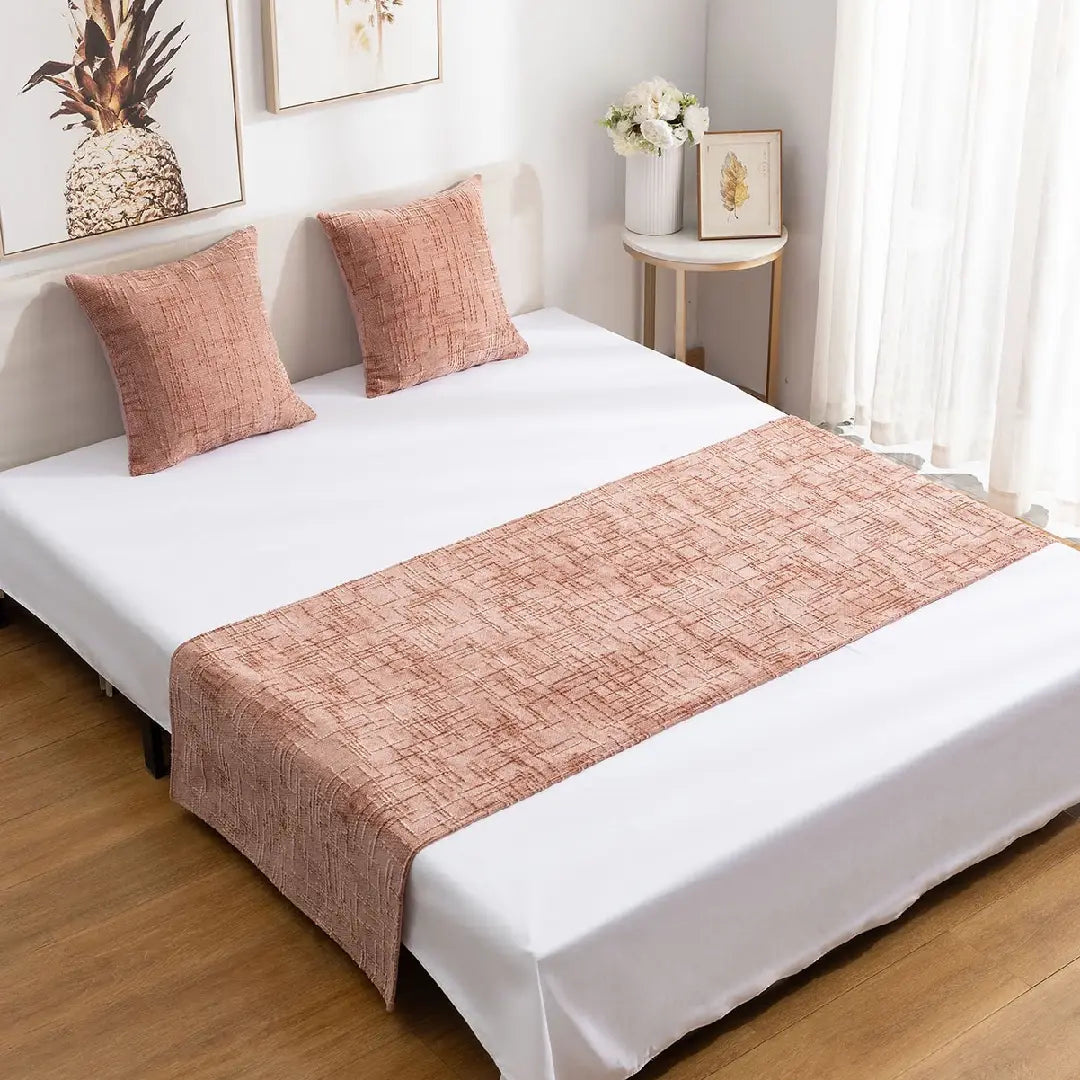 Piecera Chenille Cruz + 2 Fundas